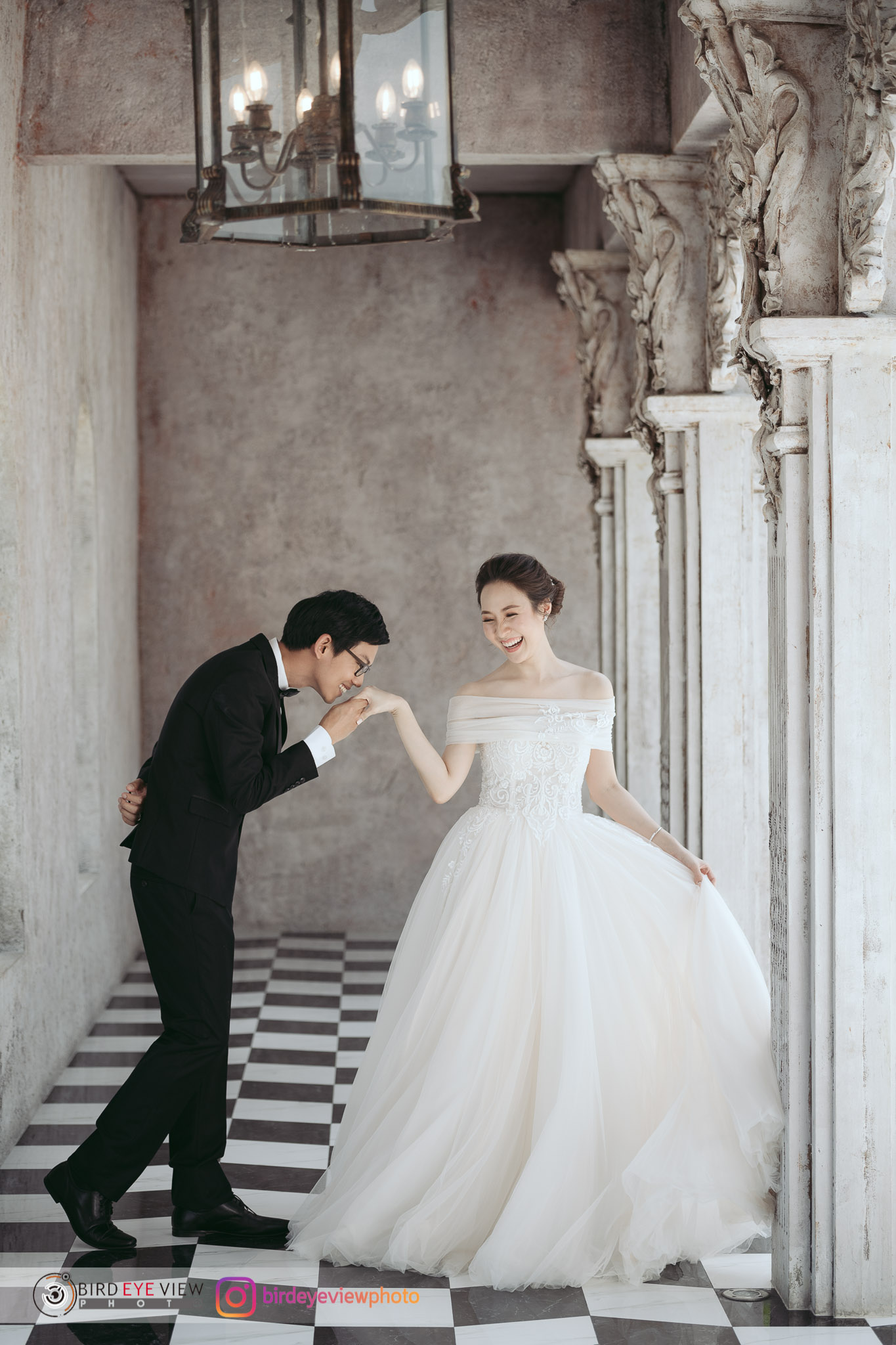 Bird eye view wedding studio Clearance